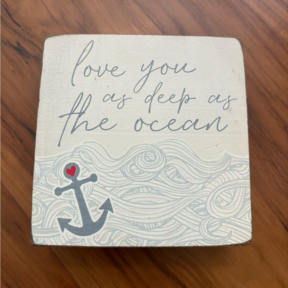 Rustic Marlin Ocean Decor Block